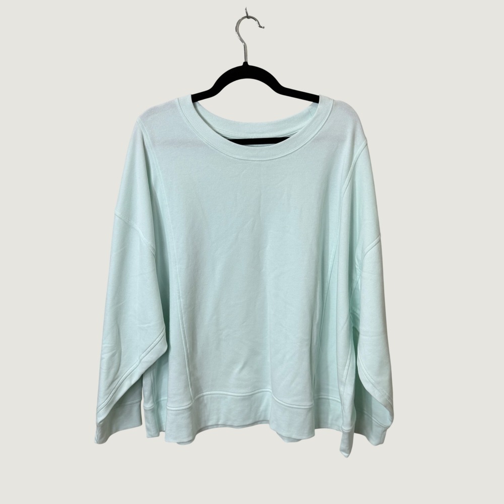 LIVI Lane Bryant Sweatshirt Mint Green Size 22/24 Athleisure Loungewear Layering